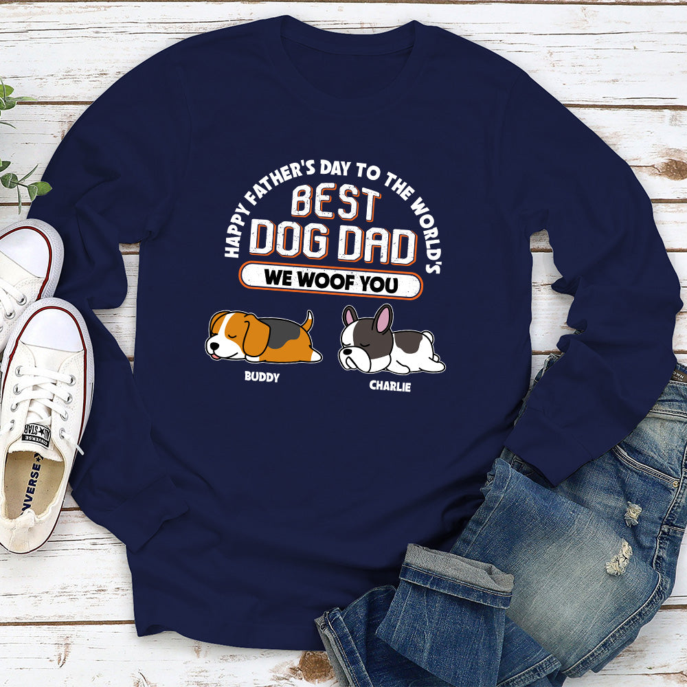 To The Best Dad - Personalized Custom Long Sleeve T-shirt