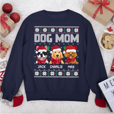 Dog Mom/Dad Ugly Pattern - Personalized Custom Sweatshirt