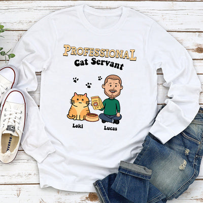 The Cat Servant - Personalized Custom Long Sleeve T-shirt