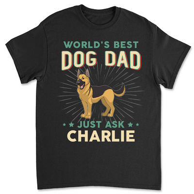 Best Dog Dad Retro - Personalized Custom Unisex T-shirt