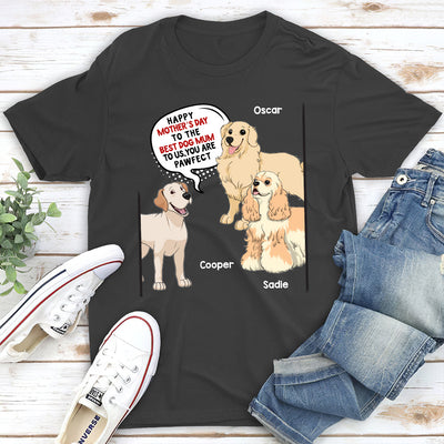 Pawfect Dog Mom - Personalized Custom Unisex T-shirt