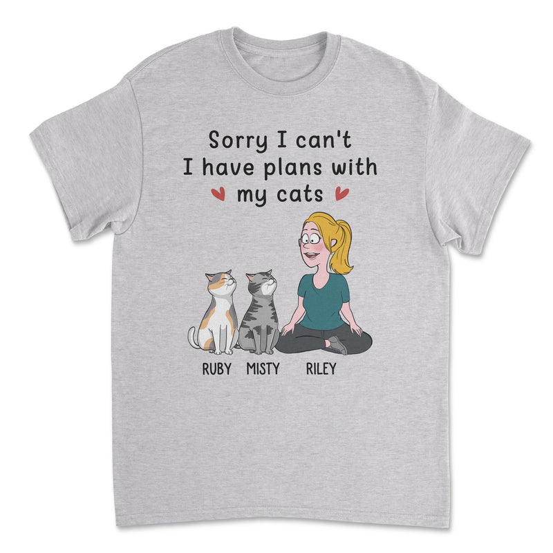 Plans With Cats - Personalized Custom Unisex T-shirt