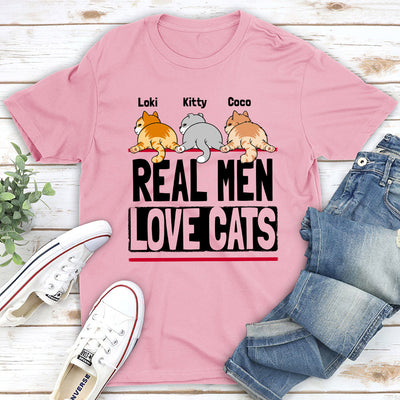 Real Man Love Cats - Personalized Custom Unisex T-shirt