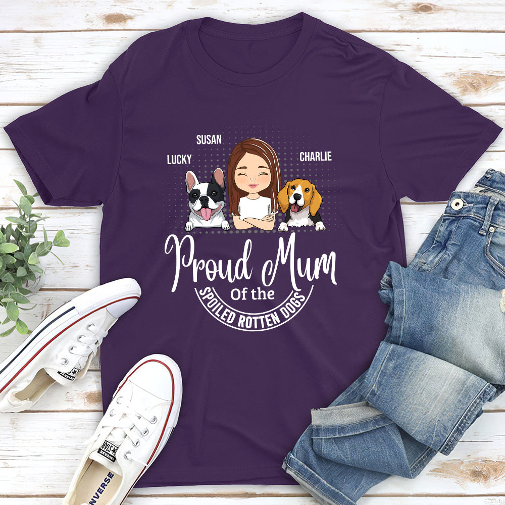 Proud Mom Proud Dad Dog Personalized Pet Parents Life Custom Unisex T-shirt