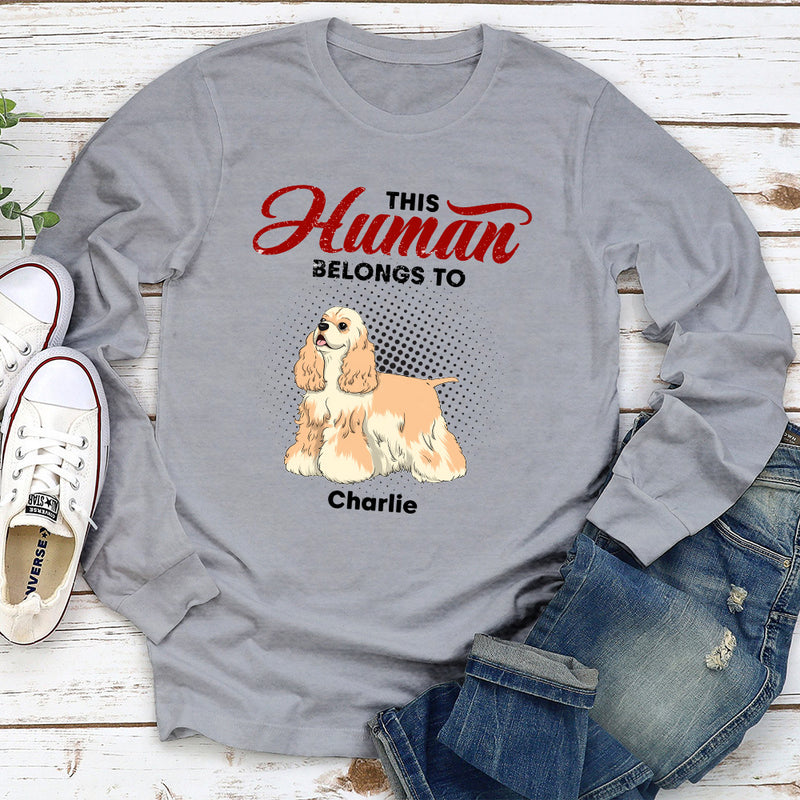 This Human Belongs - Personalized Custom Long Sleeve T-shirt