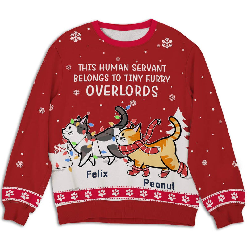 Tiny Furry Overlords - Personalized Custom All-Over-Print Sweatshirt