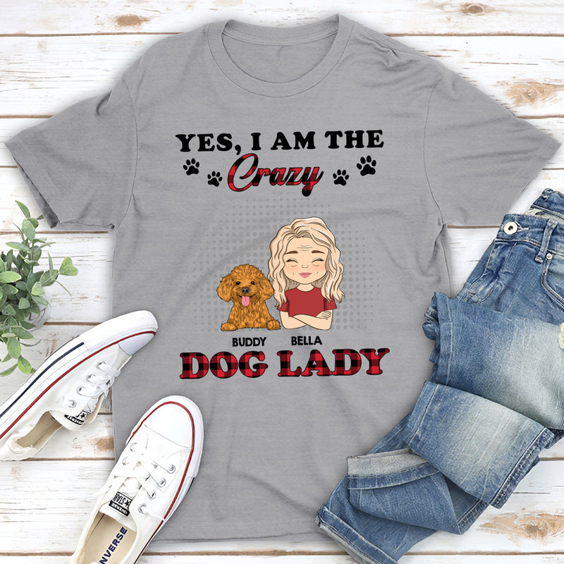 Crazy Dog Lady - Personalized Custom Unisex T-shirt