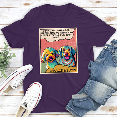 Dog Kissing You - Personalized Custom Unisex T-shirt