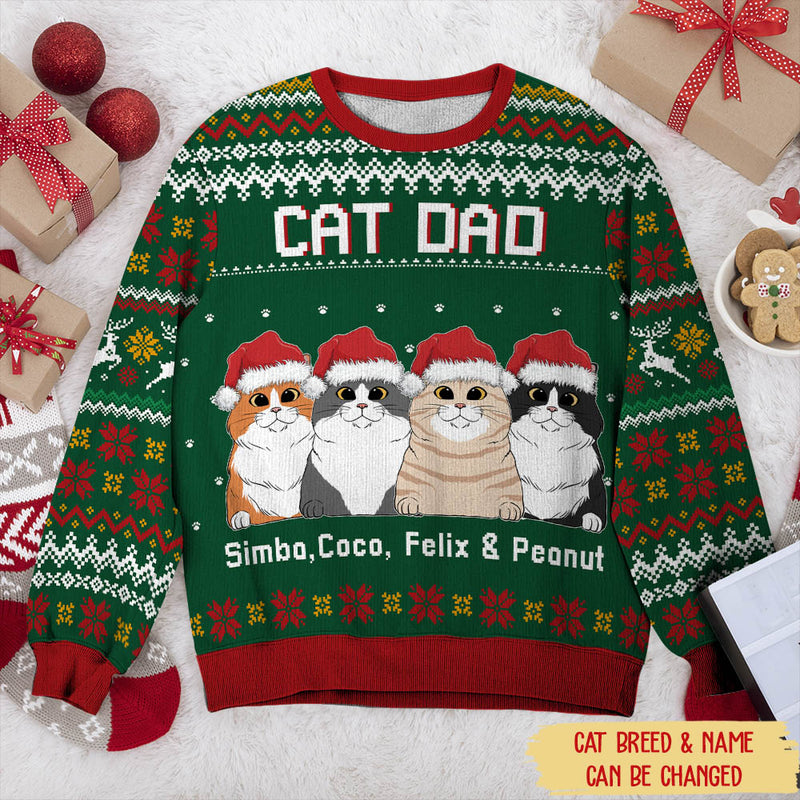 Cat Mom Dad - Personalized Custom All-Over-Print Sweatshirt