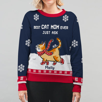 Best Cat Dad Mom Bundle - Personalized Custom All-Over-Print Sweatshirt