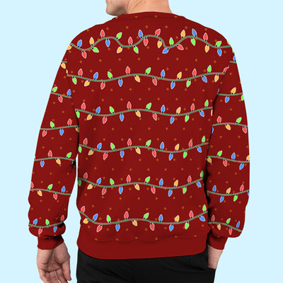 Cat Christmas Light - Personalized Custom All-Over-Print Sweatshirt