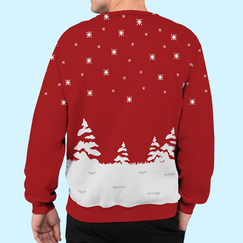 Cat And Snow - Personalized Custom All-Over-Print Sweatshirt