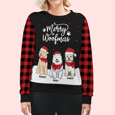 Woofmas Snow - Personalized Custom All-Over-Print Sweatshirt