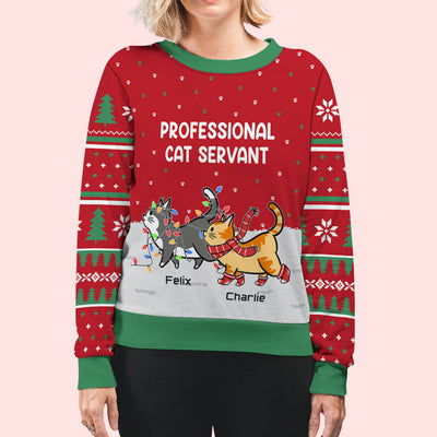 Cat Servant - Personalized Custom All-Over-Print Sweatshirt