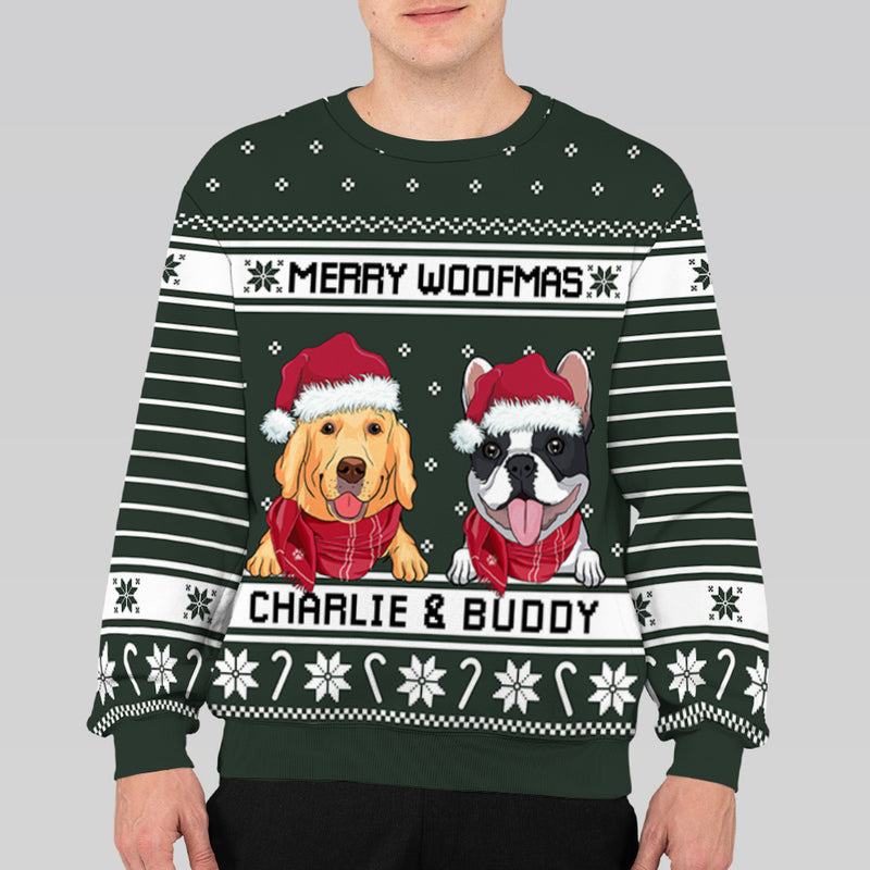 Merry Woofmas 1 - Personalized Custom All-Over-Print Sweatshirt