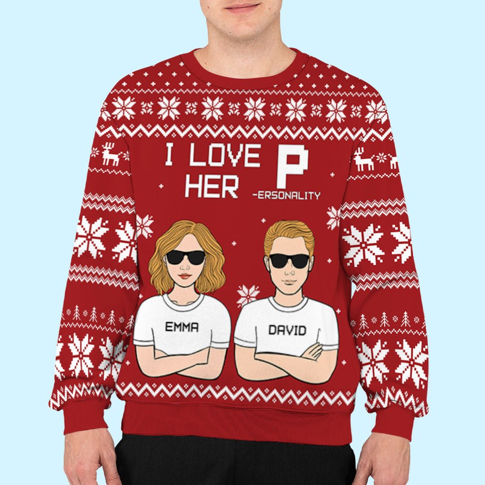 I Love - Personalized Custom All-Over-Print Sweatshirt