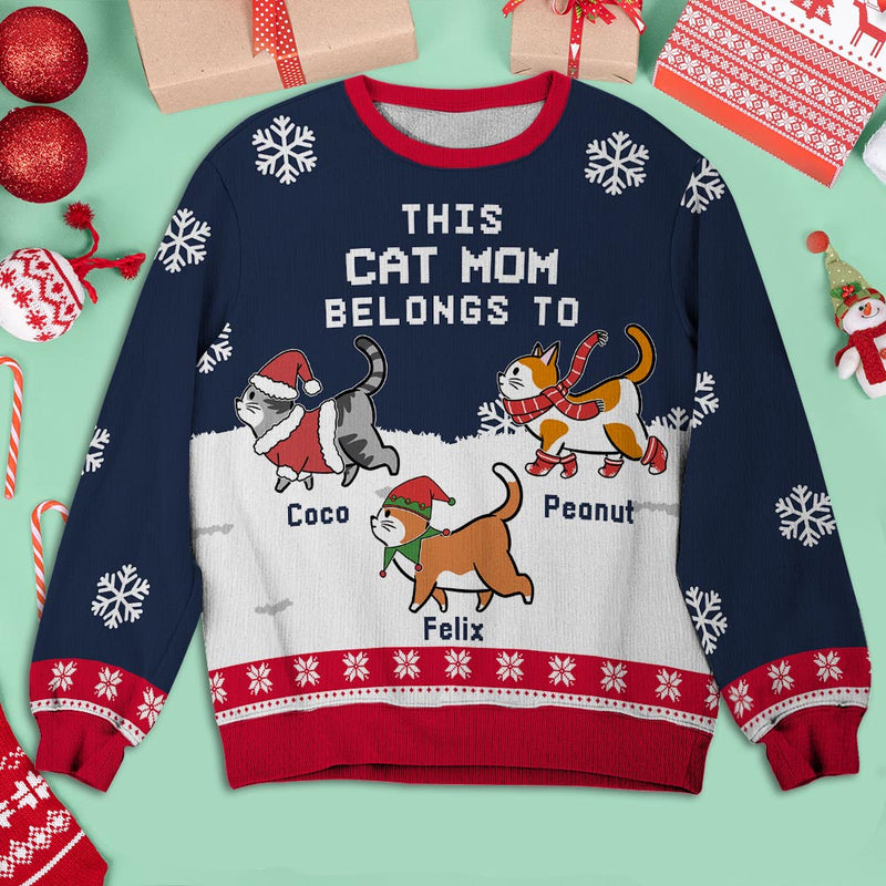 Best Cat Dad Mom Bundle - Personalized Custom All-Over-Print Sweatshirt