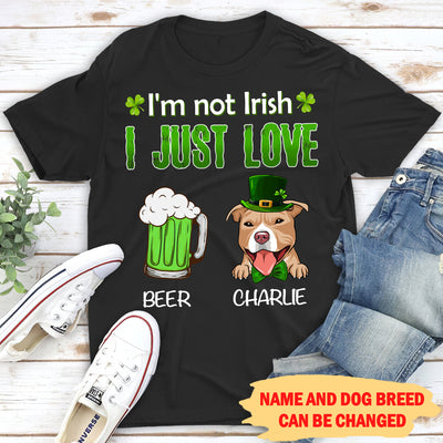 I Just Love Beer And Dog - Personalized Custom Unisex T-Shirt