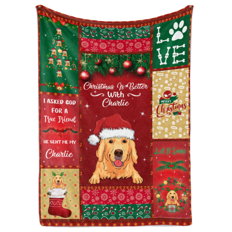 Christmas Is Better With - Personalized Custom Fleece Blanket - Christmas Gifts