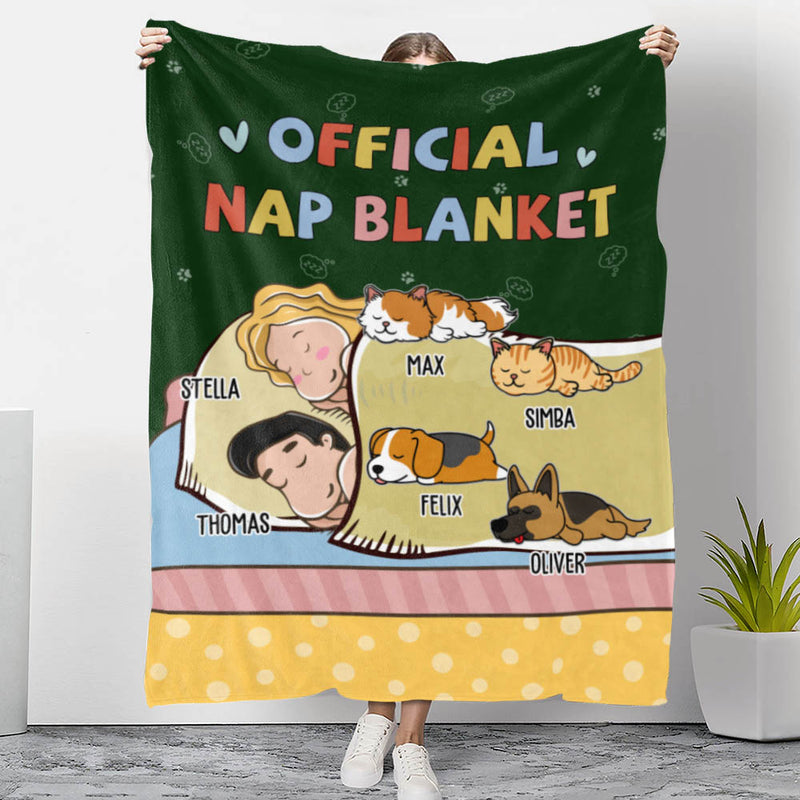 Couple Official Nap Blanket - Personalized Custom Fleece Blanket