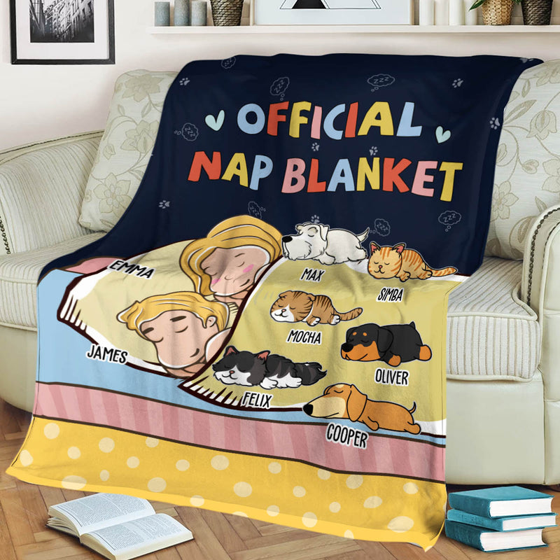 Couple Official Nap Blanket - Personalized Custom Fleece Blanket