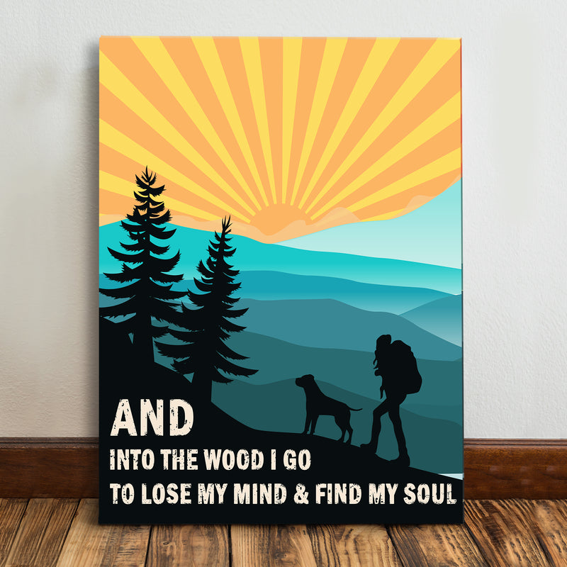 Into The Wood - Dog Hiking Companion - Canvas Print