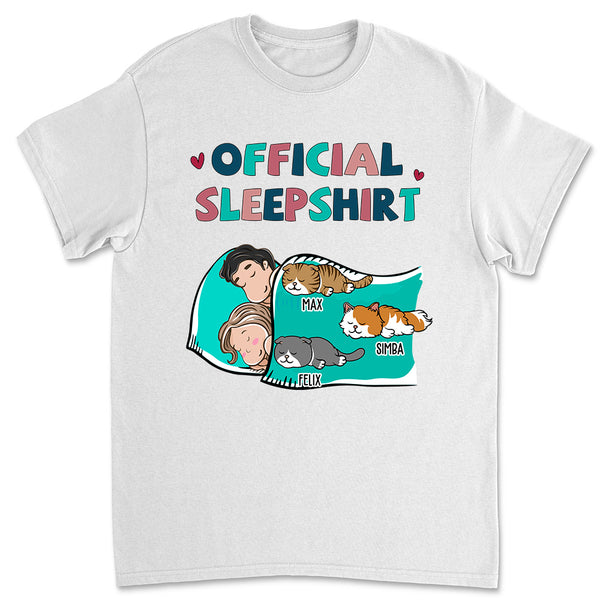 Official Sleep Shirt Couple Personalized Pet T-Shirt TS-GH173 — CUSTOMA2Z