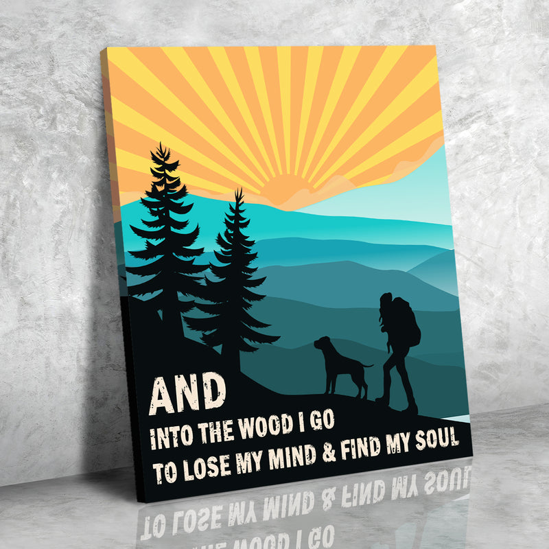 Into The Wood - Dog Hiking Companion - Canvas Print