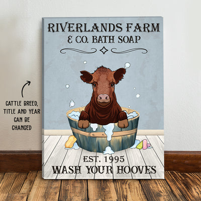 Wash Your Hooves - Personalized Custom Canvas