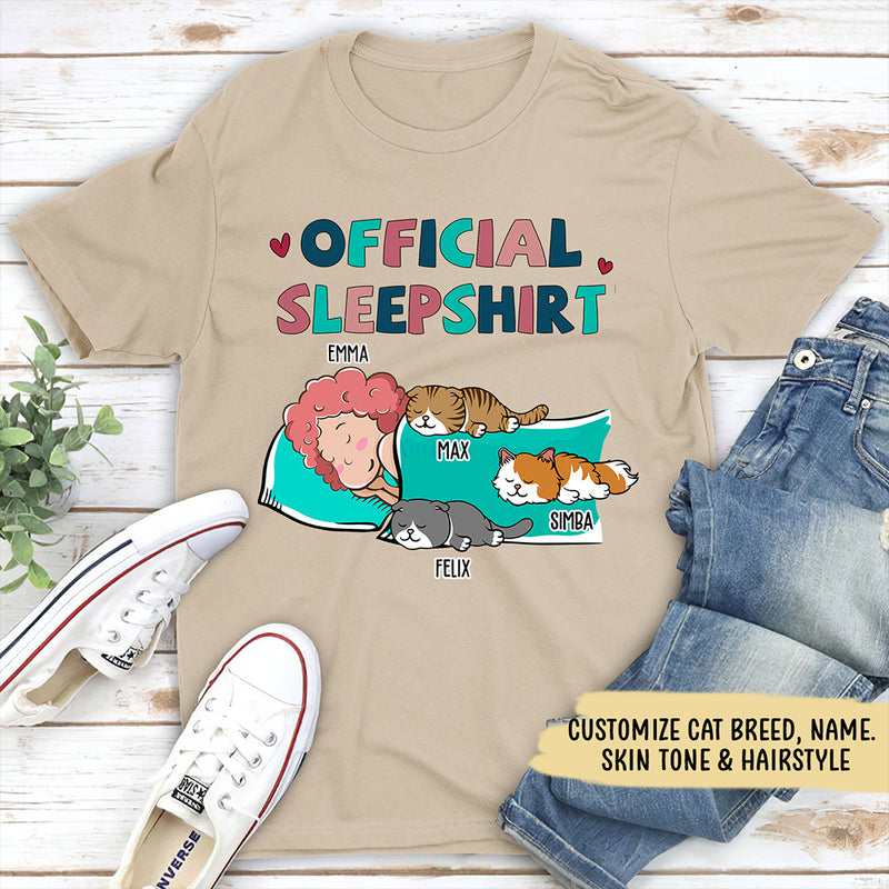 Cat Official Sleepshirt - Personalized Custom Premium T-shirt