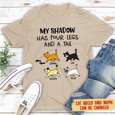 My Cat Is My Shadow - Personalized Custom Unisex T-shirt