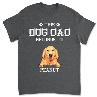 Dog Dad/Mom Belongs Basic - Personalized Custom Unisex T-shirt