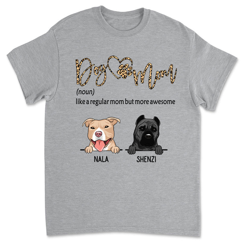 Dog Mom Heart - Personalized Custom Unisex T-shirt