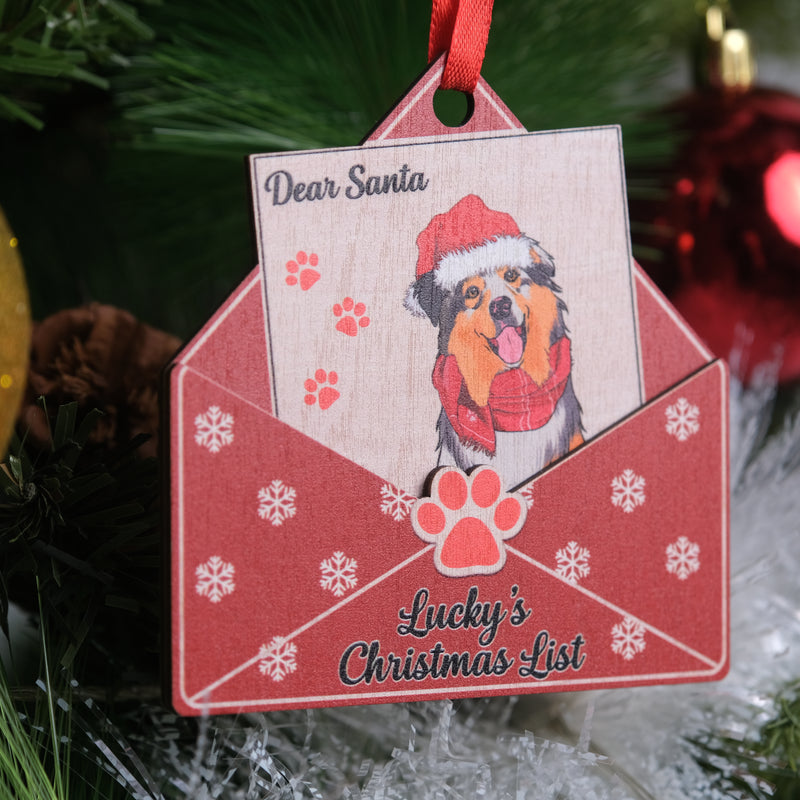 Dear Santa - Personalized Custom 1-layered Wood Ornament