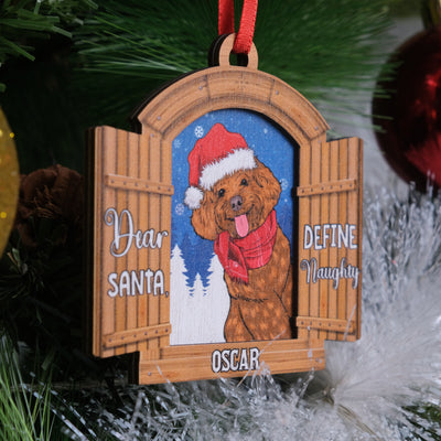 The Naughty - Personalized Custom 2-layered Wood Ornament