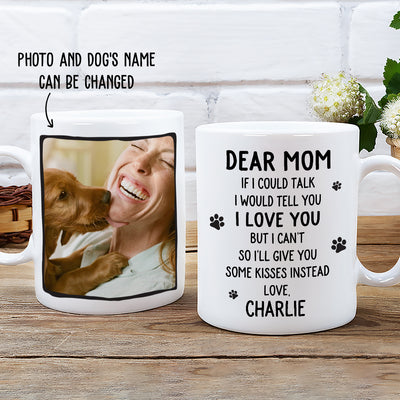 Give Kisses Instead - Personalized Custom Photo Coffee Mug