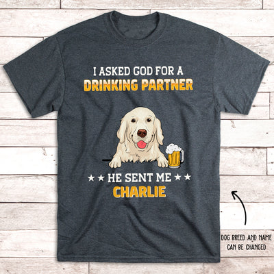 Drinking Partner 1 - Personalized Custom Unisex T-shirt - Gift For Beer Lovers