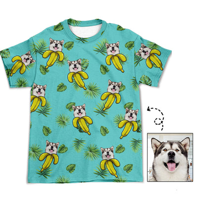 Dog Banana - Personalized Custom Photo All-over-print T-shirt