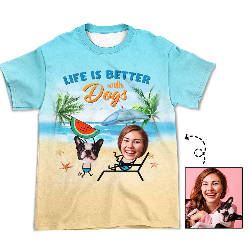 Beach Better - Personalized Custom Photo All-over-print T-shirt