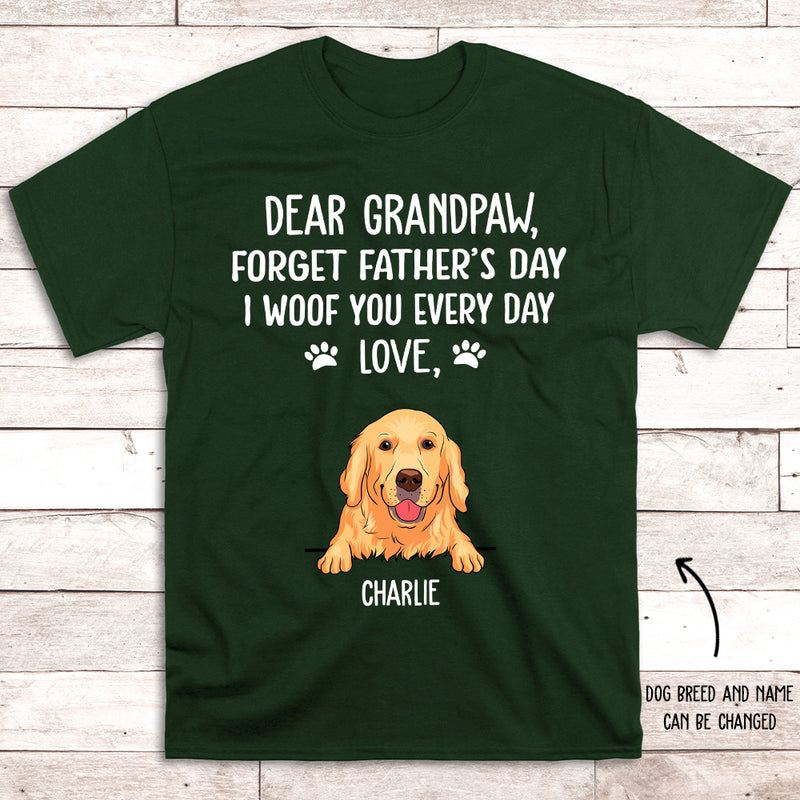 I Woof You Grandpaw - Personalized Custom Unisex T-shirt