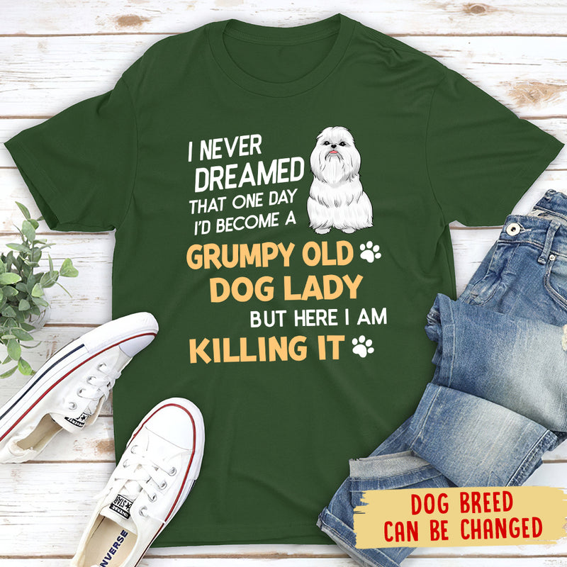 Grumpy Old Dog Lady - Personalized Custom Unisex T-shirt