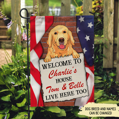 Welcome To Dog House - Personalized Custom Garden Flag