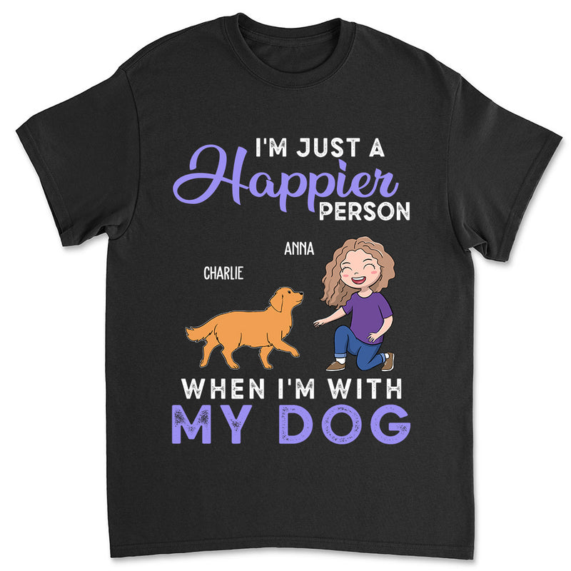Happier Person - Personalized Custom Unisex T-shirt