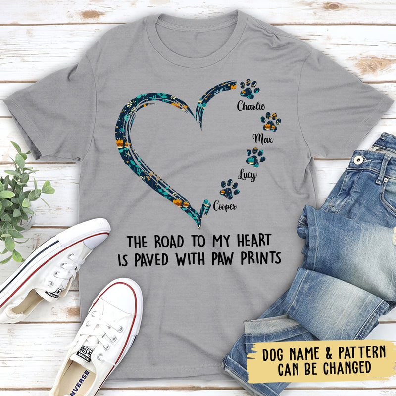 Road To Heart Pattern - Personalized Custom Unisex T-shirt