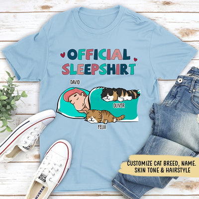 Cat Official Sleepshirt - Personalized Custom Unisex T-shirt