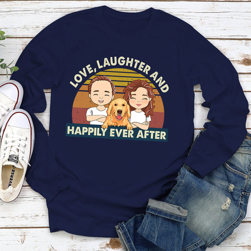 Happily Ever After - Personalized Custom Long Sleeve T-shirt