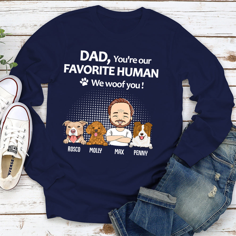 To Mom Dad Personalized Dogs Parents Custom Unisex Long Sleeve Shirt