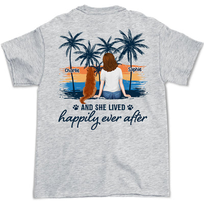 Live Happily Beach Vibes - Personalized Custom Unisex T-shirt