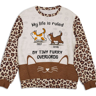 My life is ruled by cats - Personalized Custom All-Over-Print Sweatshirt