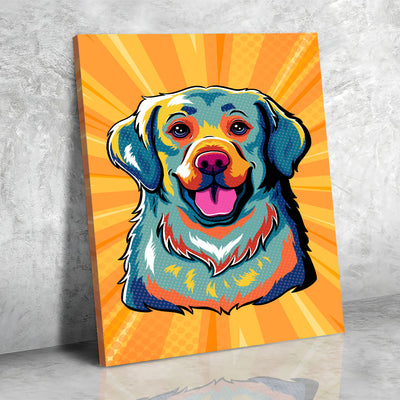 Golden Retriever Pop Art - Canvas Print